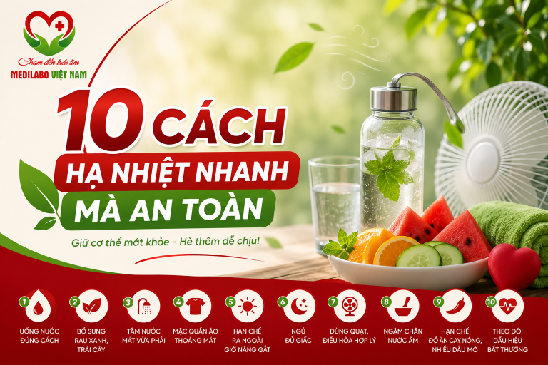 10 CÁCH HẠ NHIỆT NHANH MÀ AN TOÀN TRONG NHỮNG NGÀY NẮNG NÓNG